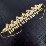 Dubai Princess Wedding Headchain Rhinestone Crystal Arabian Party Headchain