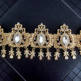 Dubai Princess Wedding Headchain Rhinestone Crystal Arabian Party Headchain