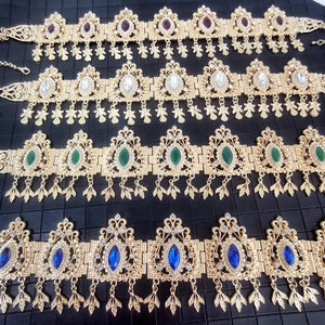 Dubai Princess Wedding Headchain Rhinestone Crystal Arabian Party Headchain