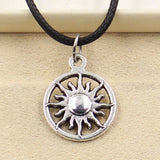 Faux Leather Sun Cord Choker DIY Necklace Pendant