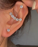 Crawler Hook Earrings for Women Inlaid Zircon Piercing