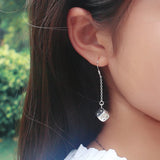 925 Sterling Silver Rose Square Dice Earrings