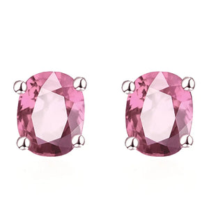 925 Silver Zircon Gemstone Stud Earrings for Women
