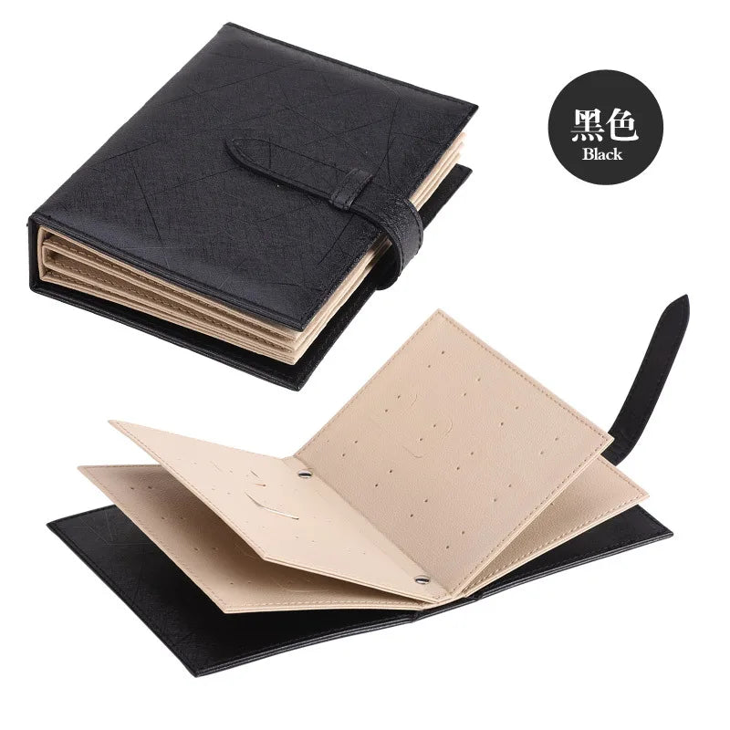 Leather Earrings Storage Book Customization