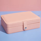 Earrings Storage Box Eourean Style Jewel Box Portable Leather Jewelry Casket