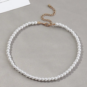 Baroque Three Strands Collar Planet Choker Pearl Necklace Vintage Party Jewelry