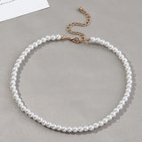 Baroque Three Strands Collar Planet Choker Pearl Necklace Vintage Party Jewelry
