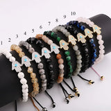 CZ Hand Charm Gemstone Macrame Bracelet Men Women Gift