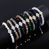CZ Hand Charm Gemstone Macrame Bracelet Men Women Gift