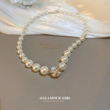 European Pearl Beads Necklace Queen Princess Wedding Pendant Jewelry