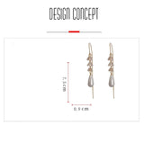 Long Zircon Pearl Pendant Earrings High Jewelry