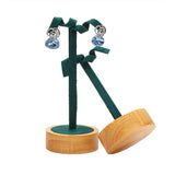 Wooden T-Shape Jewelry Display Stand for Earrings Ring