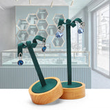 Wooden T-Shape Jewelry Display Stand for Earrings Ring
