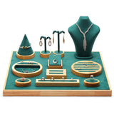 Wooden T-Shape Jewelry Display Stand for Earrings Ring