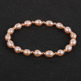 Pink Freshwater Pearl Bracelet for Women Wedding Party