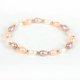 Pink Freshwater Pearl Bracelet for Women Wedding Party