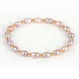 Pink Freshwater Pearl Bracelet for Women Wedding Party