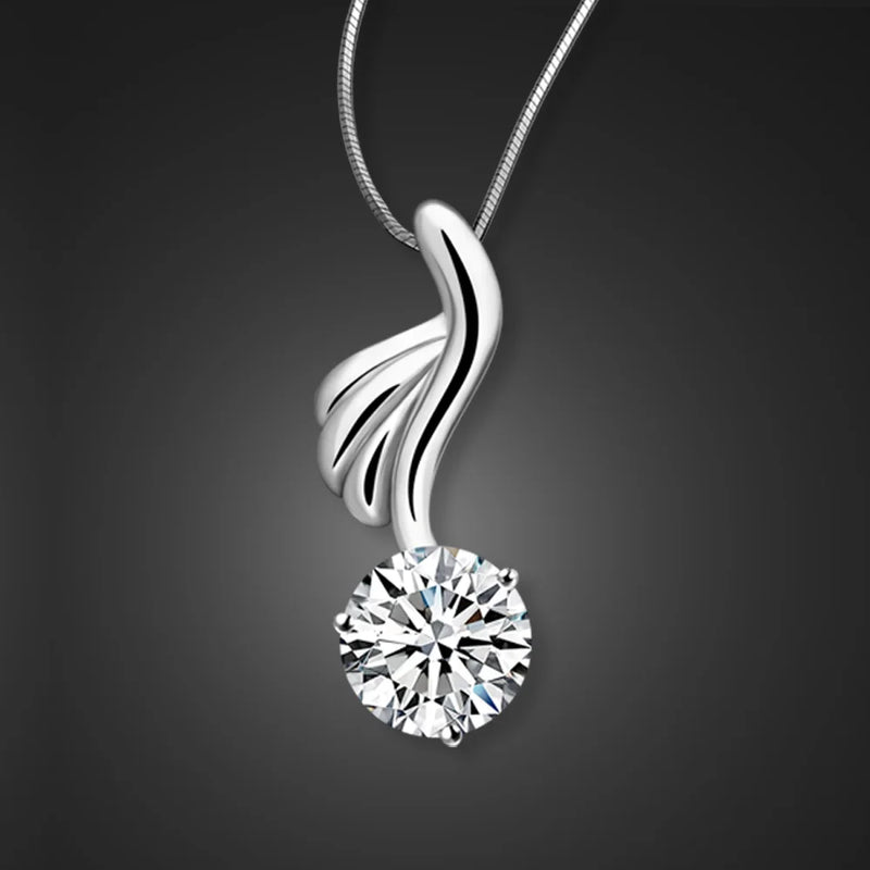 925 Sterling Silver Zircon Flower Choker Necklace