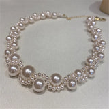 Pearl Necklace Clavicle Chain Beads Choker Female Jewelry