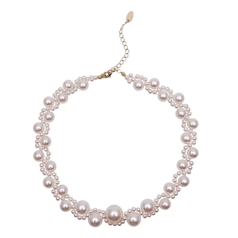 Pearl Necklace Clavicle Chain Beads Choker Female Jewelry