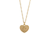 Stainless Steel Heart Circle Angle Pendant Necklace