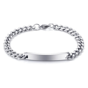 Stainless Steel Bracelet for Women Ceramic Charm Couples Jewelry