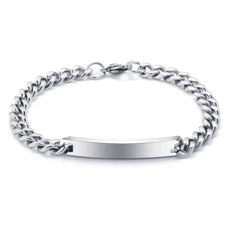 Stainless Steel Bracelet for Women Ceramic Charm Couples Jewelry