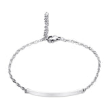 Stainless Steel Bracelet for Women Ceramic Charm Couples Jewelry