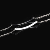 Stainless Steel Bracelet for Women Ceramic Charm Couples Jewelry