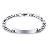 Stainless Steel Bracelet for Women Ceramic Charm Couples Jewelry