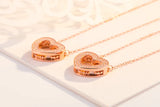 Heart Shaped Necklace Chain Pendant Clavicle Jewelry