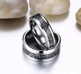 Elegant Tungsten Carbide Rings Carbon Fiber Inlay Wedding Set