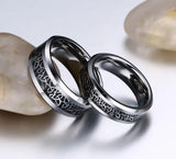 Elegant Tungsten Carbide Rings Carbon Fiber Inlay Wedding Set