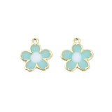 Enamel Flower Charms 20pcs Oil Drop Butterfly