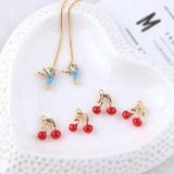 Enamel Fruit Charms 3D Oil Drop Pendants Animal Earring Floating Pendants