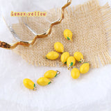 Enamel Fruit Charms 3D Oil Drop Pendants Animal Earring Floating Pendants