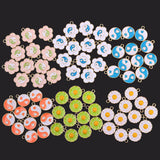 Enamel Yin Yang Tai Chi Charms Flower Pendants DIY Jewelry Making Kit