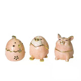 Eco-Friendly Pink Enamel Twelve Zodiac Alloy Ornaments Box