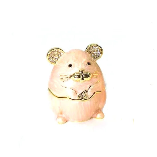 Eco-Friendly Pink Enamel Twelve Zodiac Alloy Ornaments Box