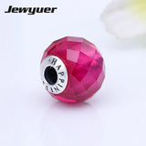 925 Silver Small Hole Beads HAPPINESS Charms for Thin Bracelets