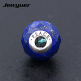 925 Silver PEACE Charms Beads for Thin Bracelets DIY
