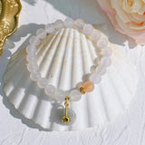 Ethnic Agate Beaded Strand Bracelet Lucky Flower Charm Jewelry