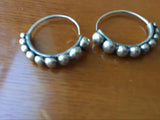Ethnic Miao Tibet Silver Circle Dangle Earrings T052