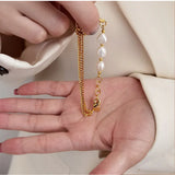 Minimalis Natural Freshwater Pearl Bracelet for Women Wedding Gift
