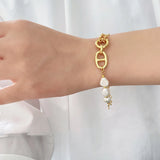 Minimalis Natural Freshwater Pearl Bracelet for Women Wedding Gift