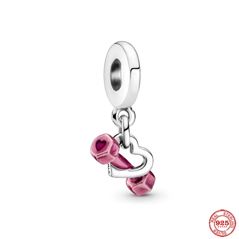 925 Silver Bracelet Bead Pendant Dangle Charms Women Jewelry Gift