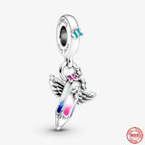 925 Silver Bracelet Bead Pendant Dangle Charms Women Jewelry Gift
