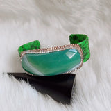 Trendy Women's Leather Agate Bracelet
