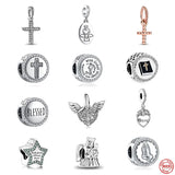 European Angel Charm Bead Dangle Pendant Silver 925 Bracelet Jewelry Gift