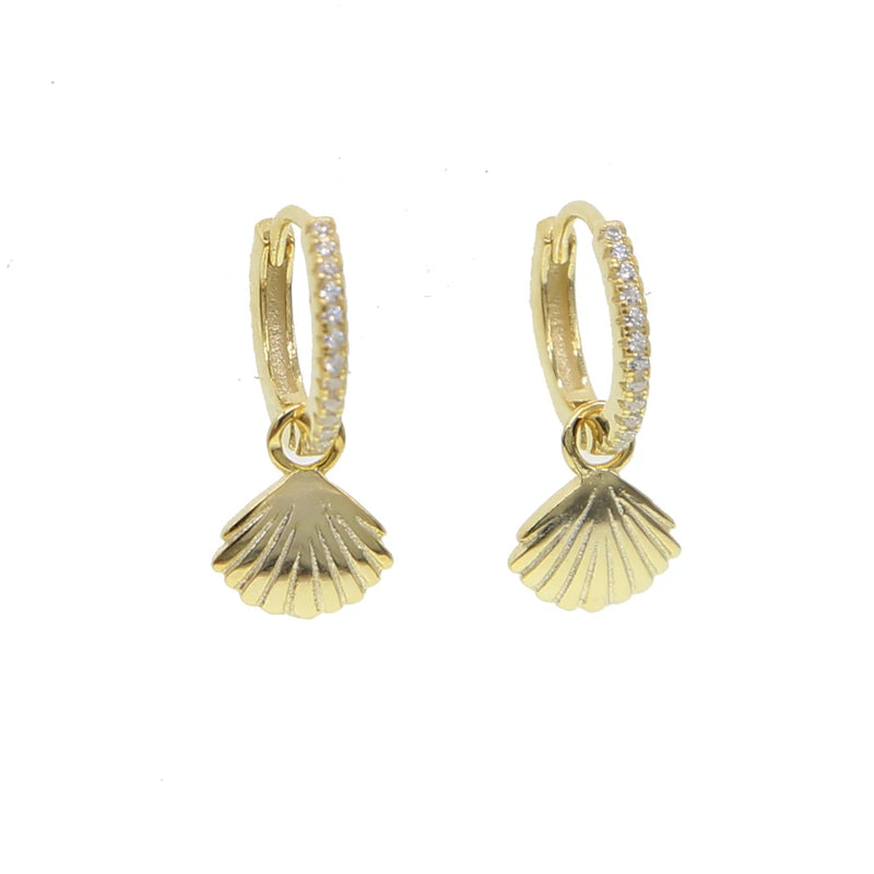 925 Silver Conch Shape Earrings Minimal Women Jewelry
